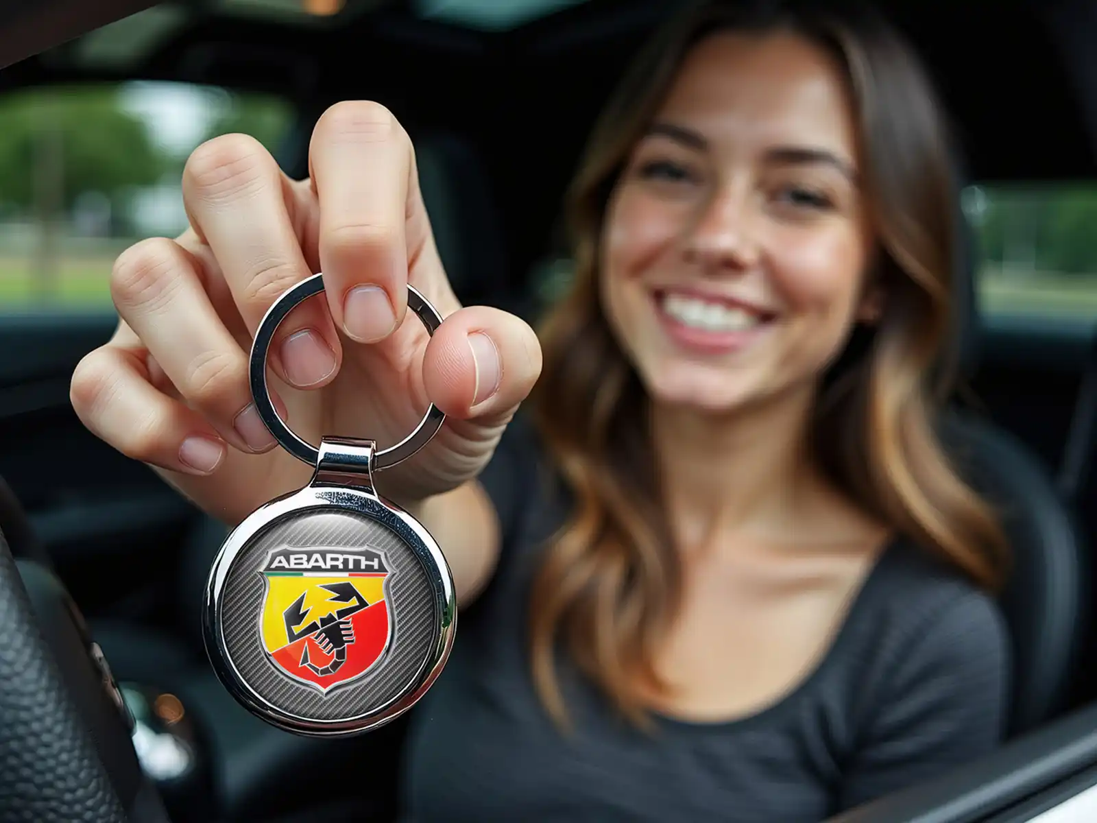 Fiat Abarth Portachiavi Animale Metallo Robusto Design Carino